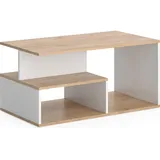 Vichy Vichy, Couchtisch + Beistelltisch, Couchtisch Hasso, Goldkraft Eiche/Weiss, 90 x 49.4 cm
