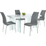 INOSIGN Essgruppe Kunstleder 5-tlg. grau