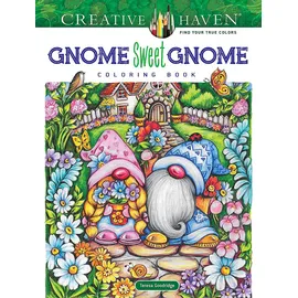 Dover Creative Haven Gnome Sweet Gnome Coloring Book (Adult Coloring Books: Fantasy)