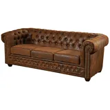 Massivmoebel24 Sofa 203x86x72 braun Chesterfield