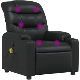 vidaXL Massagesessel 147 x 80,5 x 80 cm Schwarz Kunstleder mit Fernbedienung