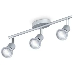 LED Deckenleuchte, titanfarbig, 3xLED/GU10/5W