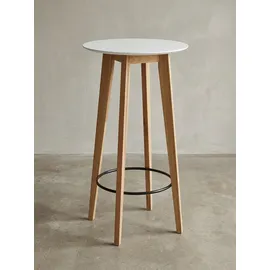 KADIMA DESIGN Bartisch rund 60 x 110 cm Weiß