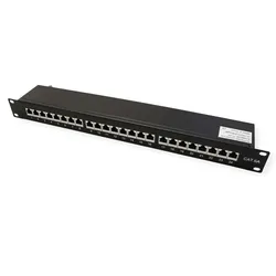 VALUE Kat.6A (Class EA) 19-Patchpanel, 24 P, geschirmt, schwarz"