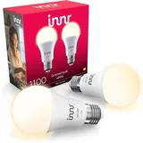 innr Zigbee E27 Smart Lampe, funktioniert mit Alexa und Hue* (Bridge erforderlich), warmweiß, Smart Glühbirne E27 dimmbar, Smart Home Lampe, 1150 Lumen, 2-Pack