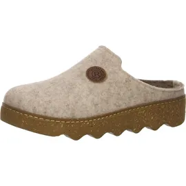 ROHDE Damen Hausschuh Pantoffel Filz zarte Farbe bequem Foggia-D 6120, Größe:37 EU, Farbe:Beige - 37