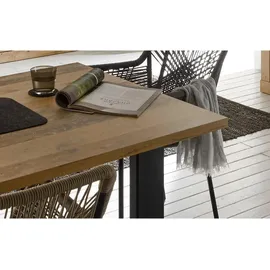 furn.design Büromöbel-Set Used Wood hell, anthrazit, mit Aktenregal Wandregal | Gr.: onesize