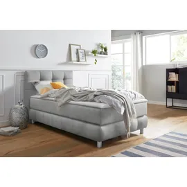Home Affaire Boxspringbett Salo, incl. Topper, 6 Breiten, 2 Härtegrade, TFK auch in Härtegrad 4 grau 104 cm x 211 cm x 50 cm