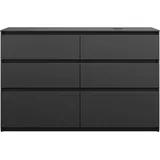 Burgbad Lin20 Waschtischunterschrank inklusive Konsolenplatte, Beckenausschnitt rechts, 6 Auszüge, 1402x487x900mm, SGIG140RF5381, Farbe: Dunkelgrau Matt