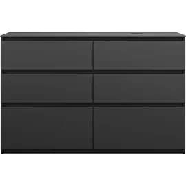 Burgbad Lin20 Waschtischunterschrank inklusive Konsolenplatte, Beckenausschnitt rechts, 6 Auszüge, 1402x487x900mm, SGIG140RF5381, Farbe: Dunkelgrau Matt
