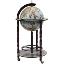 vidaXL Globus-Bar mit Flaschenregal 36 x 36 x 92 cm Blau