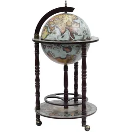vidaXL Globus-Bar mit Flaschenregal 36 x 36 x 92 cm Blau