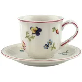 Villeroy & Boch Espressotasse Petite Fleur Mokka-/Espressotasse mit Untertasse bunt