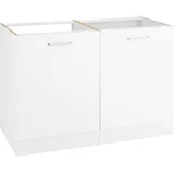 KOCHSTATION Spülenschrank »KS-Visby«, Breite 120 cm, weiß