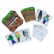 Paladone Spiel Minecraft-Spielkarten - Standard-Kartenspiel in schöner Blechdose