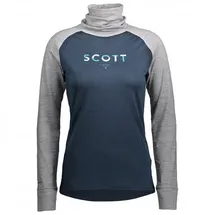 Scott Defined Merino High Neck Shirt Grau/Blau XS