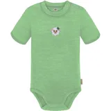 normani Outdoor Sports Baby Merino Kurzarmbody Tihoi in Grün | Gr.: 56