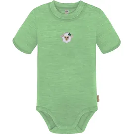 normani Outdoor Sports Baby Merino Kurzarmbody Tihoi in Grün | Gr.: 56