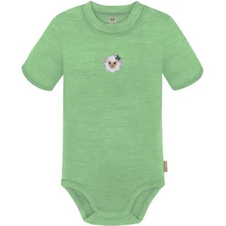 normani Outdoor Sports Baby Merino Kurzarmbody Tihoi in Grün | Gr.: 56