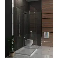 Alpenberger Duschkabine U Form | Duschkabine 3 Seitig Duschabtrennung mit Antikalk | Komplettdusche aus ESG Sicherheitsglas | Glasdusche mit Pendel...