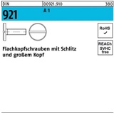 Reyher Flachkopfschraube DIN 921 Schlitz M4x 10 A 1 100 Stück