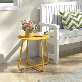 Beistelltisch Gartentisch Ø 0 x 0 cm Gelb