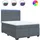 vidaXL Boxspringbett 140 x 200 cm Dunkelgrau