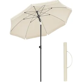 Songmics Sonnenschirm Ø 200 cm Beige