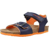 GEOX Jungen J Ghita Boy Sandal, Navy/ORANGE, 29 EU