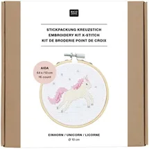 Rico Design Stickpackung Kreuzstich Mini Kit Einhorn