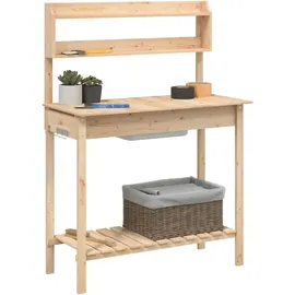 vidaXL Pflanztisch mit Waschbecken 147,5 x 44 x 139,5 cm