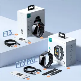 Joyroom Fit-Life Smartwatch Armbanduhr IP68 Gesundheitsüberwachung Herzfrequenz Dunkelgrau (JR-FT3)