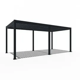Weide E-Deluxe elektrische Pergola LED Voll Aluminium 3 x 6 M motorisiertes Lamellendach anthrazit?