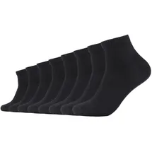 s.Oliver essentials Kurzsocken 8er Pack Schwarz 43-46