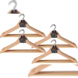 24x Kleiderbügel Holzbügel Hosenbügel Wäschebügel Holz Garderobe Bügel KH020