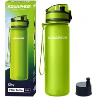 Aquaphor City Filterflasche 500ml Grün I Flasche mit Wasserfilter