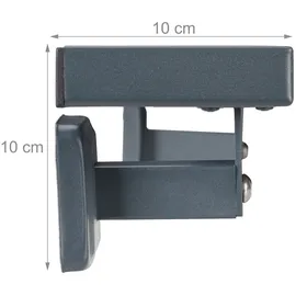 Relaxdays Handlauf eckig, anthrazit