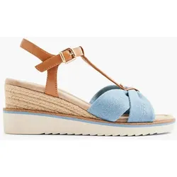 Keilsandalette - Damen - blau - 39