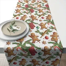 Weihn.Tischläufer 40x150cm Gingerbread AMBIENTE36618880