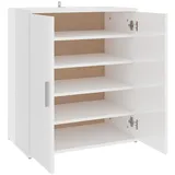 furnicato Schuhschrank Hochglanz-Weiß 60x35x70 cm Holzwerkstoff