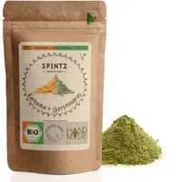 SPINTZ Bio Gerstengras + Kurkumapulver - Kombi Kurkuma & Gerstengraspulver, gemahlen - Nahrungsergänzungsmittel aus biologischem Anbau - 100% natürlich & vegan | plastikfrei verpackt (500 GR)