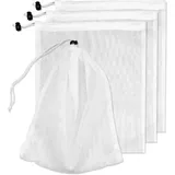 Set Mit 4 Ersatz-poolsaugerbeuteln, Feinmaschiges Netz Mit Kordelzug, Filterbeutel Für Poolsauger, Reinigungsbeutel Für Pools, Aquarien Und Teiche