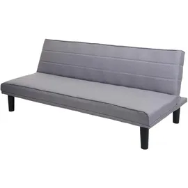 MCW Schlafsofa MCW-J17, Couch Klappsofa Gästebett Bettsofa, Schlaffunktion Stoff/Textil 165cm ~ grau