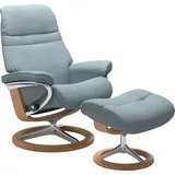 Stressless Stressless® Relaxsessel »Sunrise«, mit Signature Base, Größe M, Gestell Eiche blau