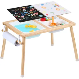 Vevor Sensorischer Kindertisch Sandspieltisch Aktivitätstisch mit 1 Papierrolle