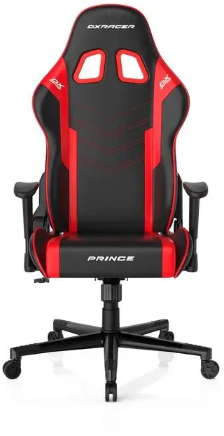 DXRacer Gamingstuhl Prince Dx-Racer Lederoptik Schwarz / Rot