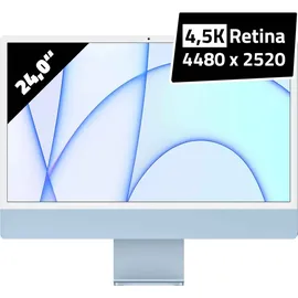Apple iMac 24" Retina 4,5K Display 2023 M3 8 GB RAM 512 GB SSD 10-Core GPU Blau