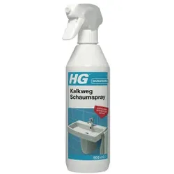 HG Kalkweg Schaumspray, Effektives Antikalk Spray für den Sanitärbereich, 500 ml - Flasche