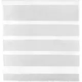 BestLivings Bistrogardine Stangendurchzug 100 x 110 cm Transparent/Weiß 1 St.