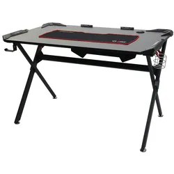 Mendler Schreibtisch HWC-F11, Computertisch Jugend-Schreibtisch, Gaming 120x75cm schwarz